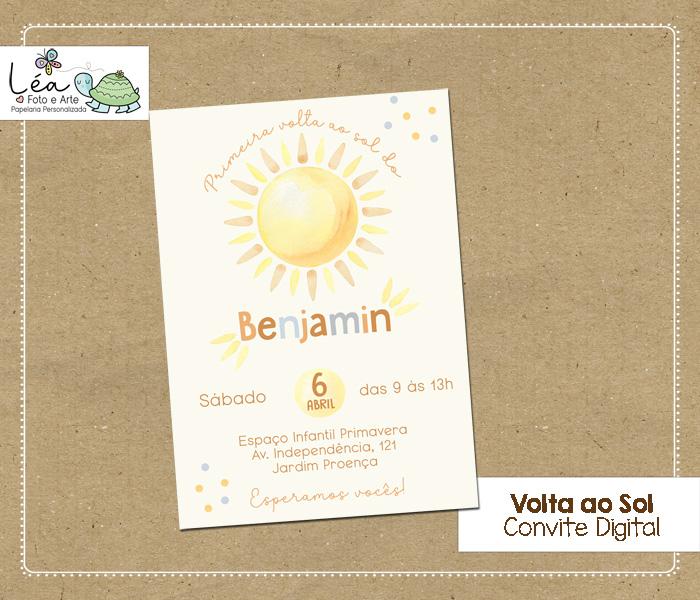 Convite Digital Primeira Volta ao Sol