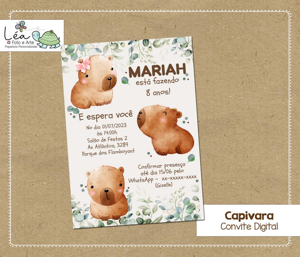 Convite Digital Capivara