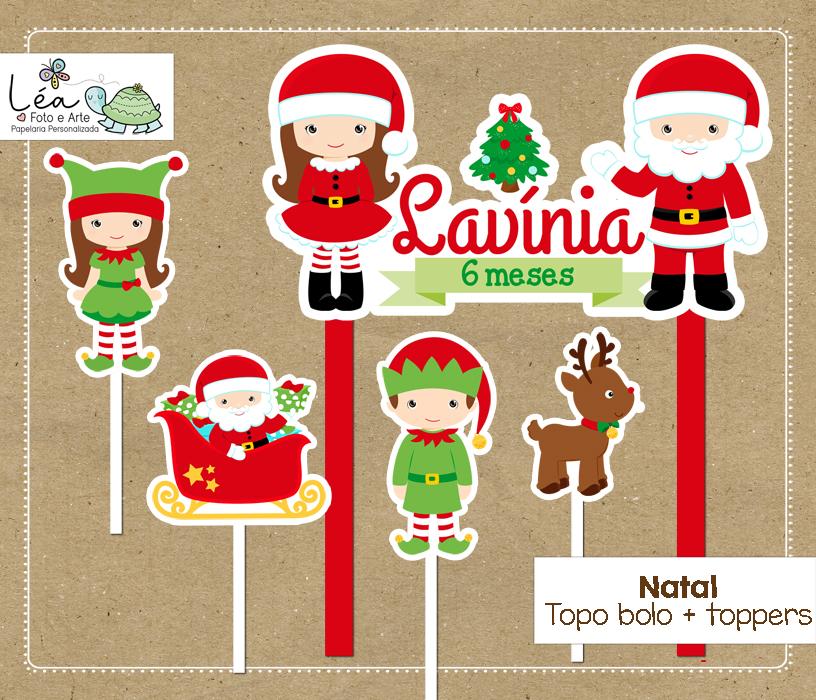 Topo de Bolo Mesversário Natal