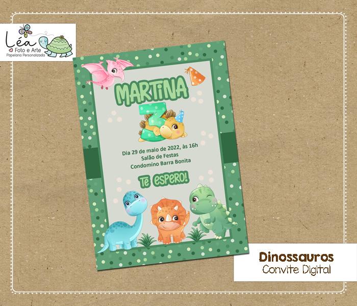 Convite Digital Dinossauros