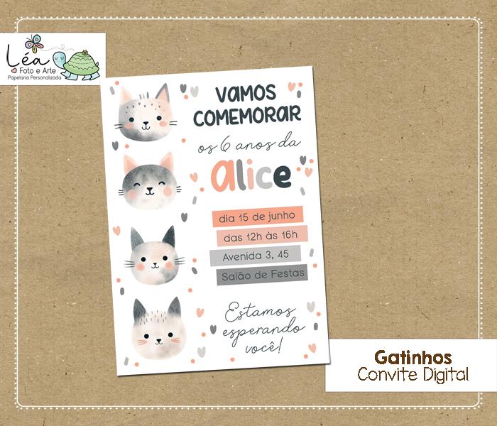 Convite Digital Gatinhos