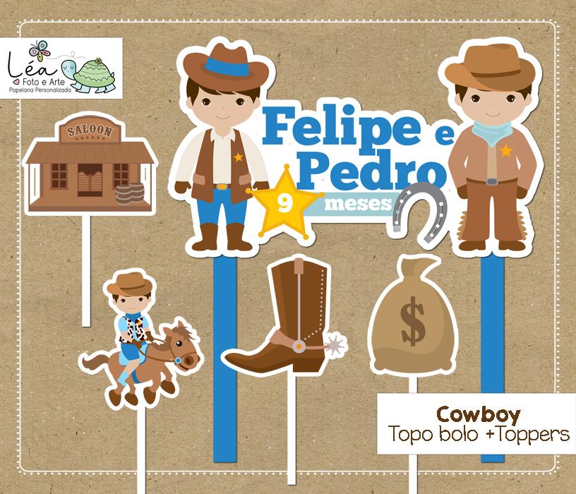 Topo de Bolo Festa Cowboy