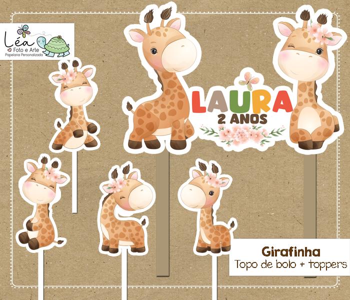 Topo de Bolo Festa Girafa