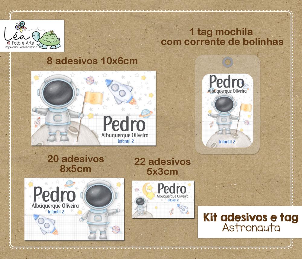 Kit Etiqueta Escolar Astronauta