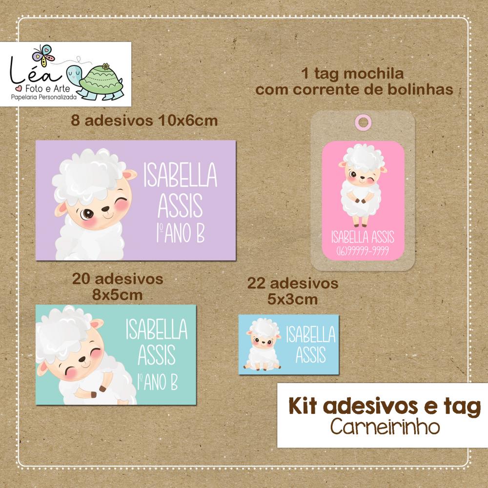 Kit Etiqueta Escolar Carneirinho