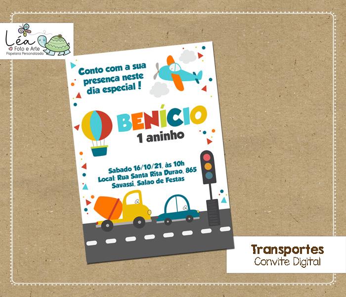 Convite Digital Meios de Transporte