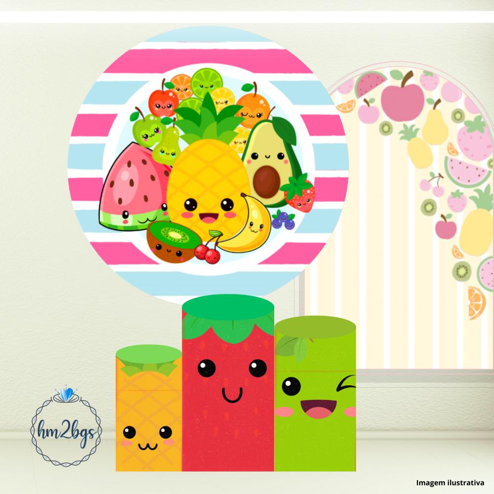 Arte digital - kit de painéis - decoração frutas