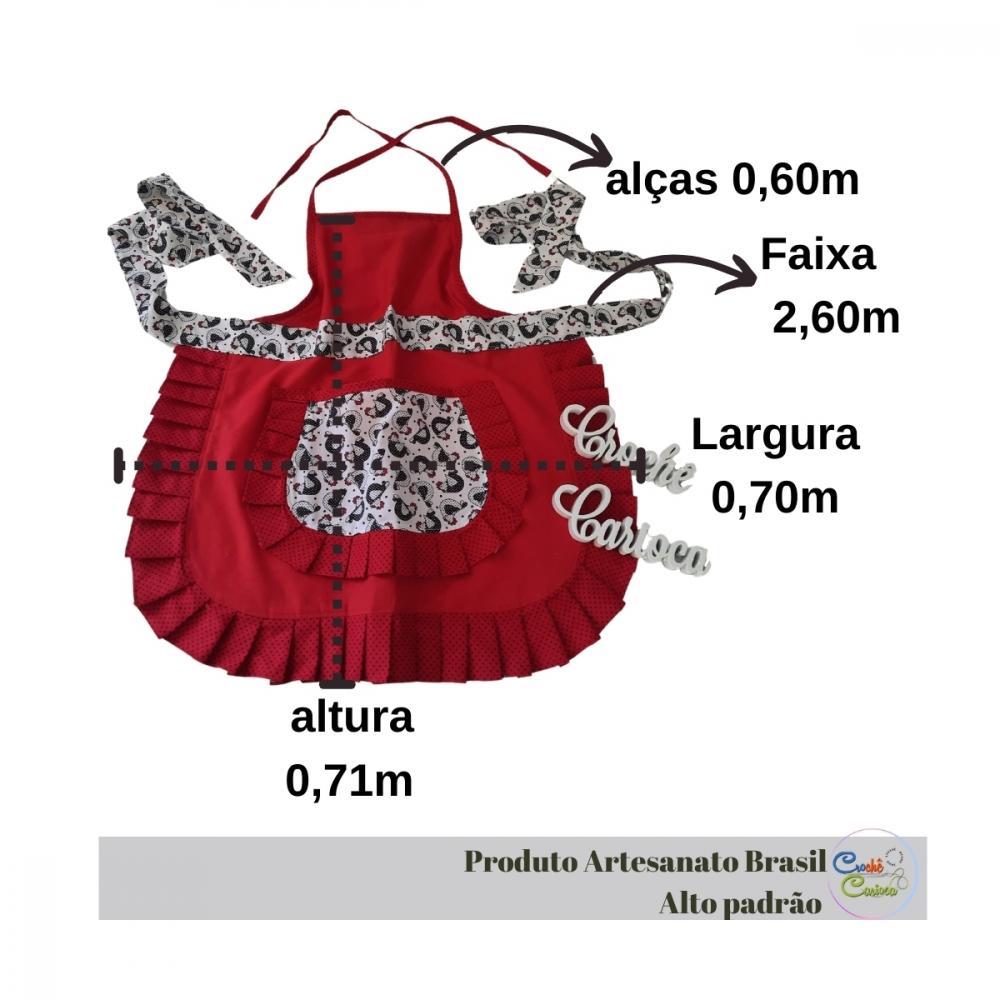 Avental para cozinha ou serviços diversos com bolso alto padrão