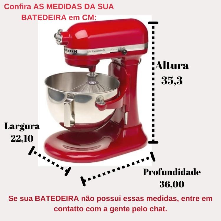 Capa para batedeira Kitchenaid estruturada patch alto padrão esc