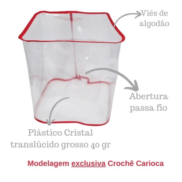 Capa para fritadeira airfryer oven plástico cristal grosso model