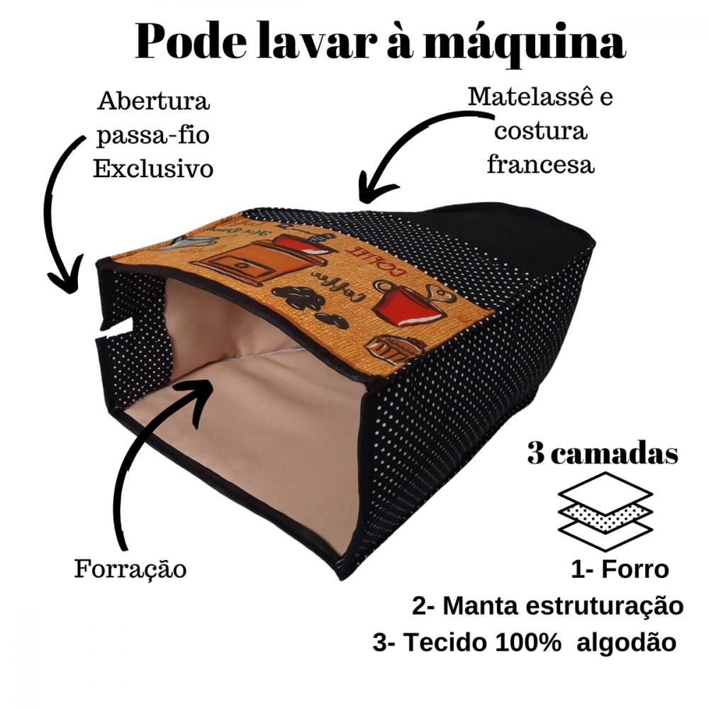 Capa de dolce gusto mini me estruturada alto padrão patchwork Mo