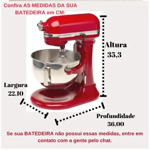 Capa para batedeira Kitchenaid alto padrão durável e pode escol