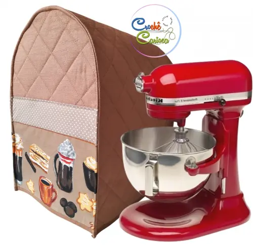 Capa para batedeira Kitchenaid estruturada patch alto padrão escolha temas