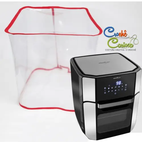 Capa para fritadeira airfryer oven plástico cristal grosso model