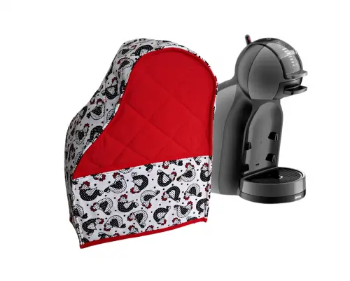 Capa para cafeteira dolce gusto mini me estruturada alto padrão patchwork Modelagem exclusiva