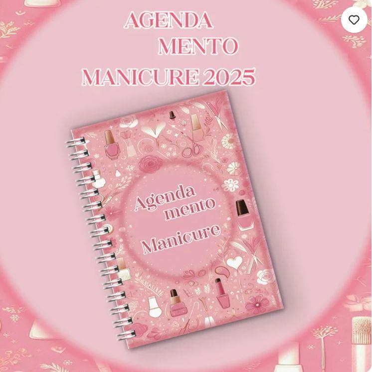 Combo Agendamento Manicure - 10 Agendas em 5 Cores Diferente