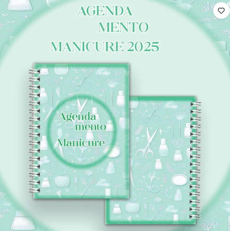 Combo Agendamento Manicure - 10 Agendas em 5 Cores Diferente