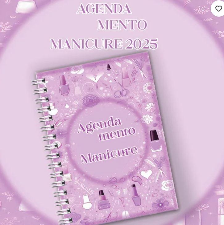 Combo Agendamento Manicure - 10 Agendas em 5 Cores Diferente