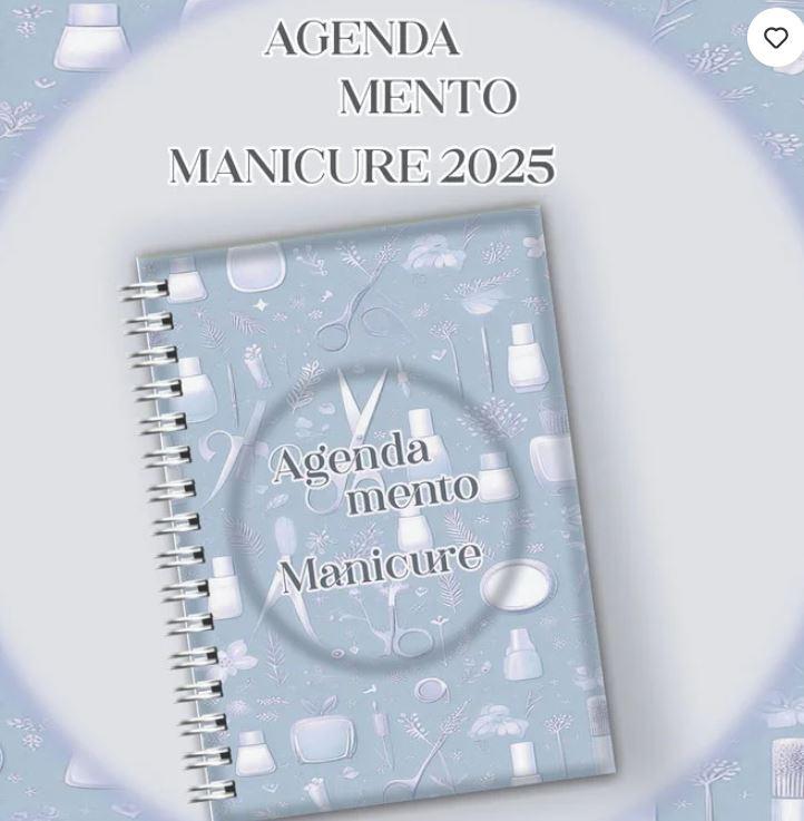 Combo Agendamento Manicure - 10 Agendas em 5 Cores Diferente