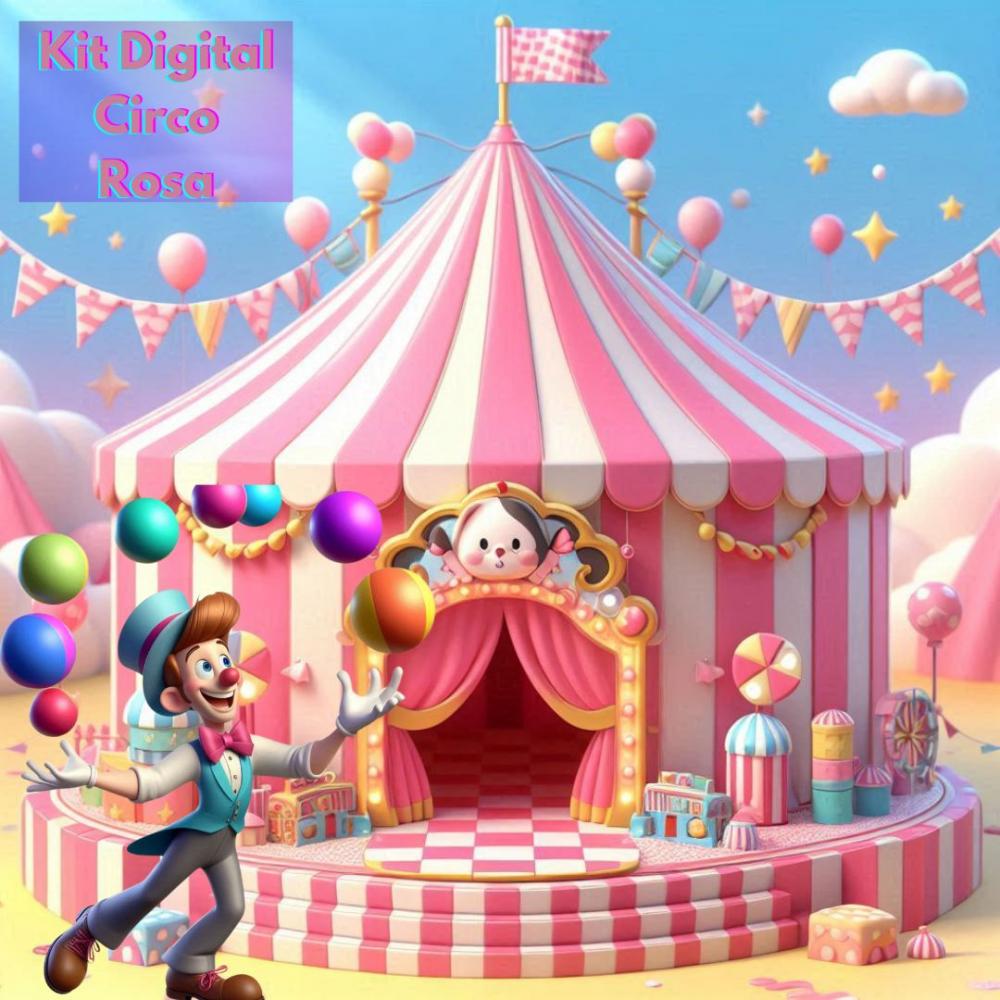 Kit Digital Circo Rosa: