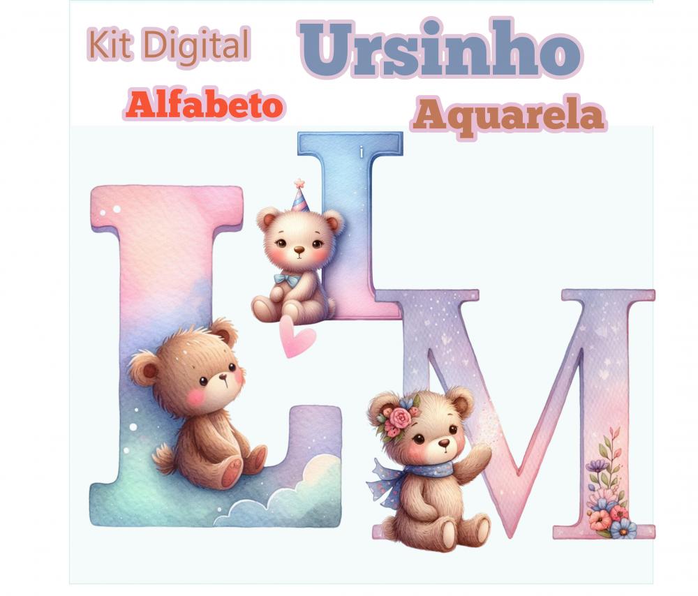 Kit Digital Alfabeto Ursinho!