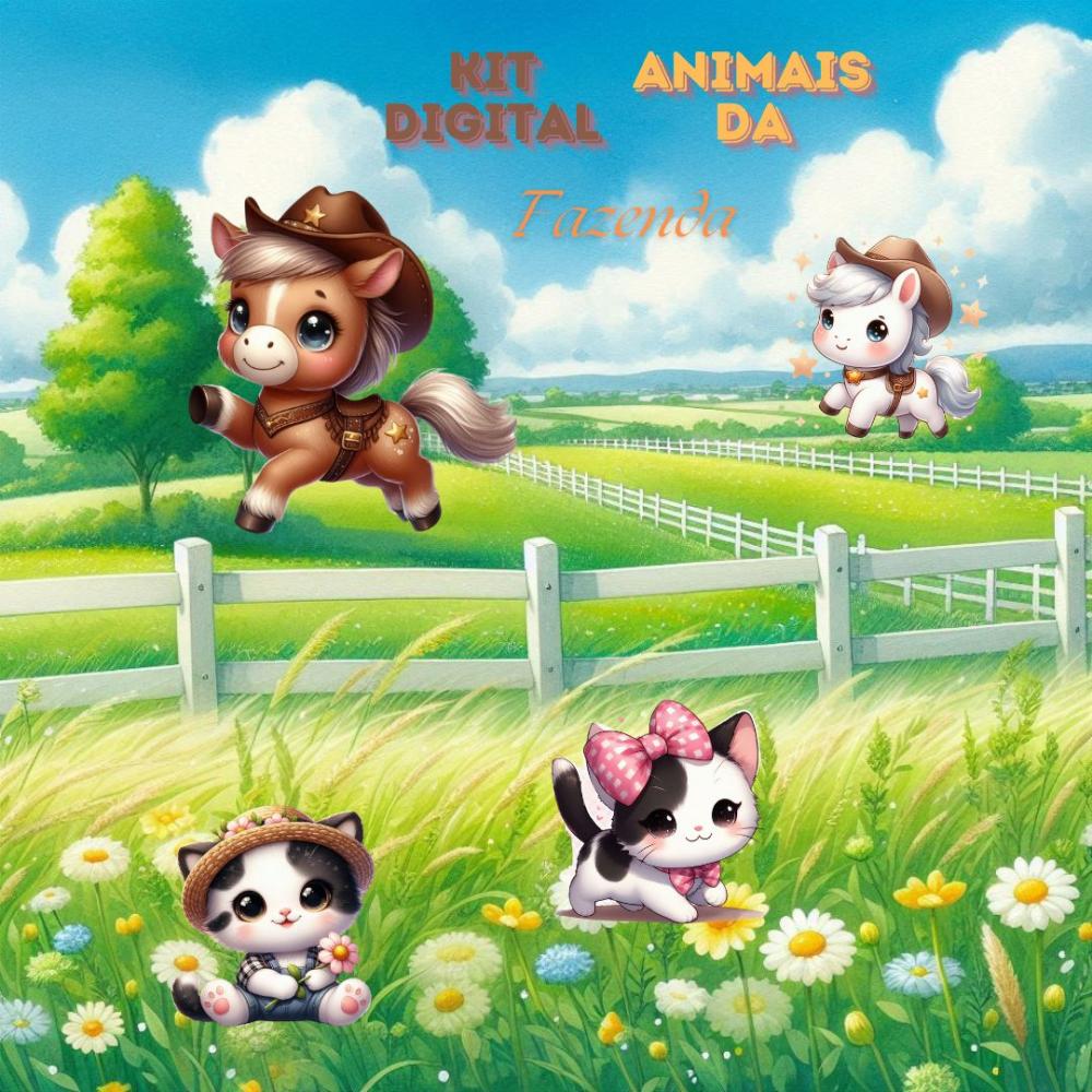 Kit Digital Animais da Fazenda