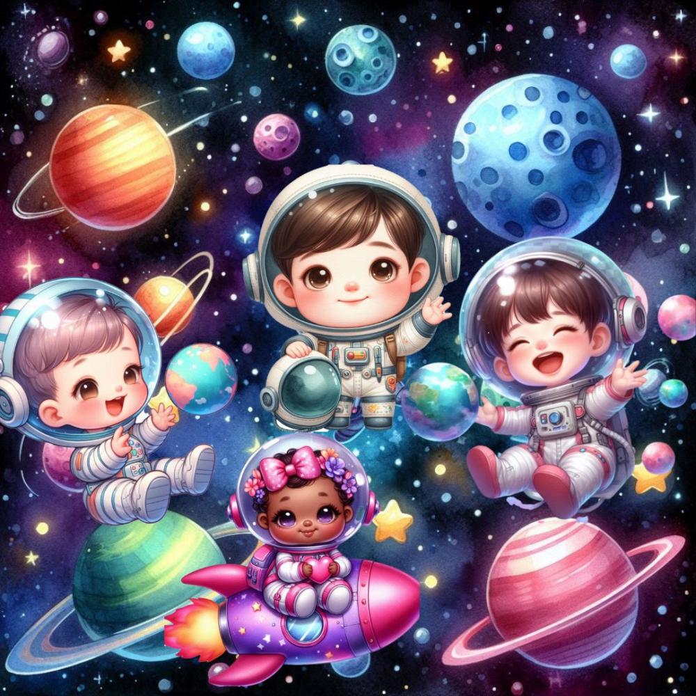 Kit Digital Bebê Astronauta