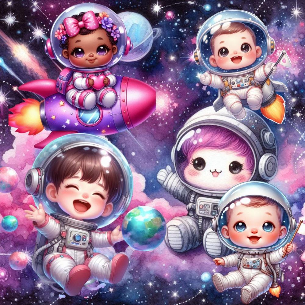 Kit Digital Bebê Astronauta