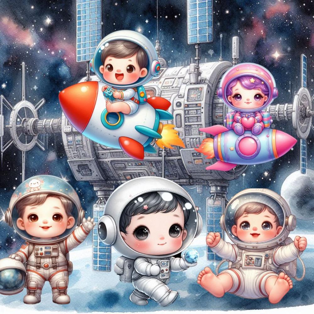 Kit Digital Bebê Astronauta