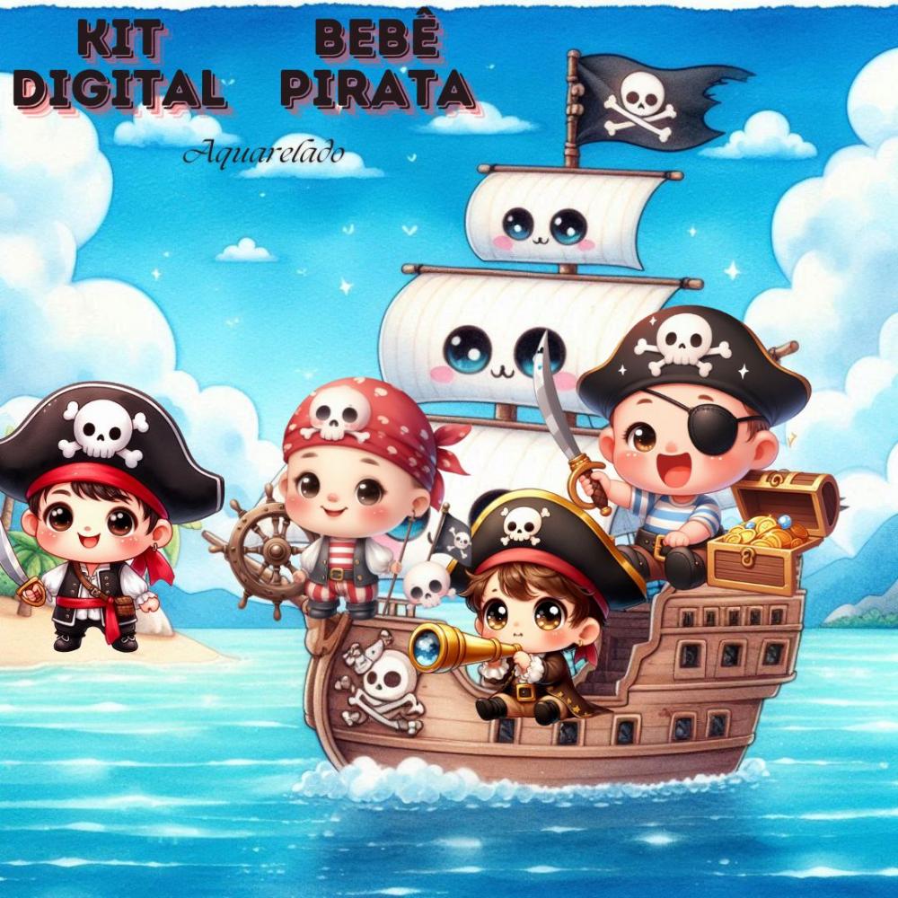 Kit Digital Bebê Pirata