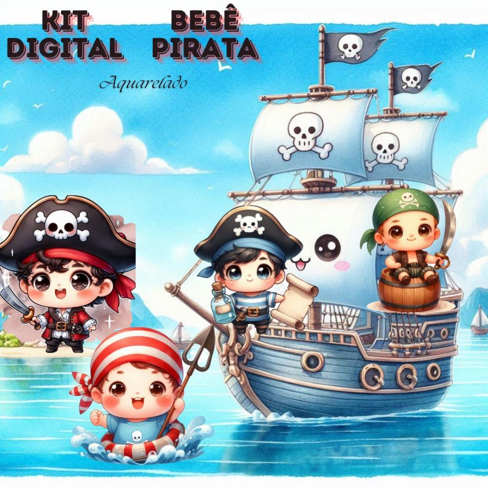 Kit Digital Bebê Pirata