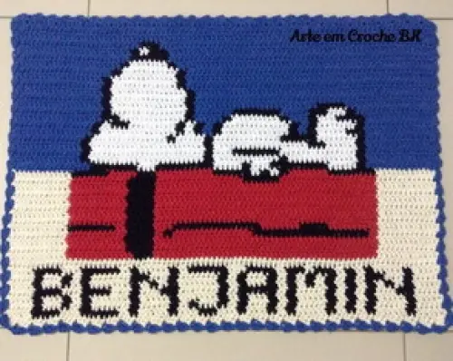 Tapete Croche Snoopy Personalizado