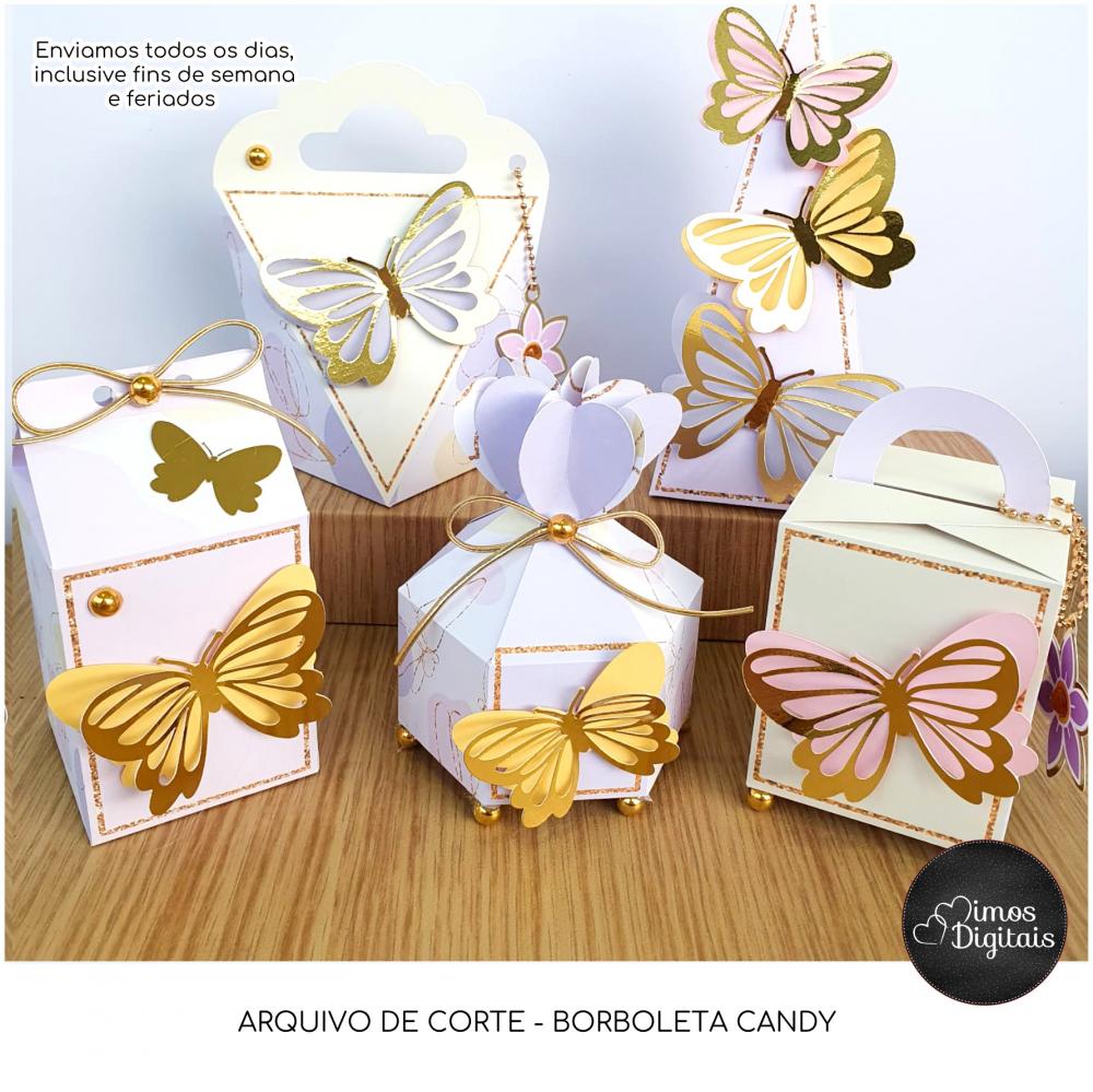 Arquivo de Corte Borboletas Candy - 0166