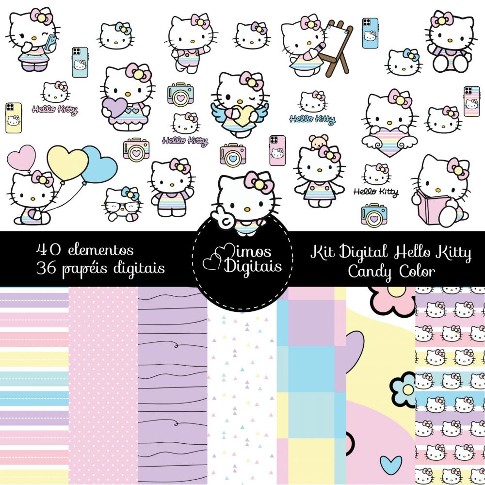 Kit Digital Hello Kitty - Candy Color