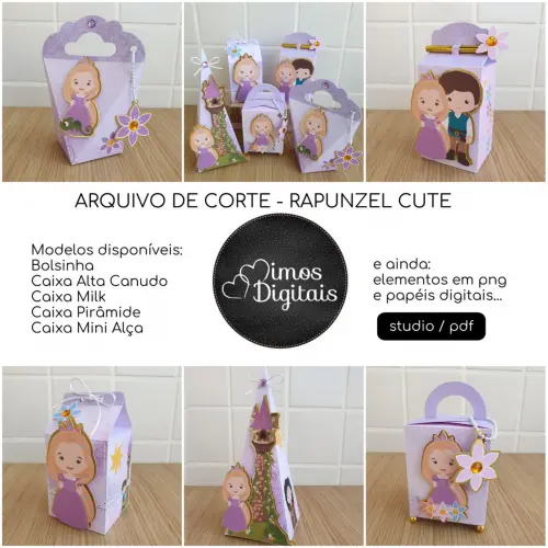 Arquivo de Corte Rapunzel Cute - 0008