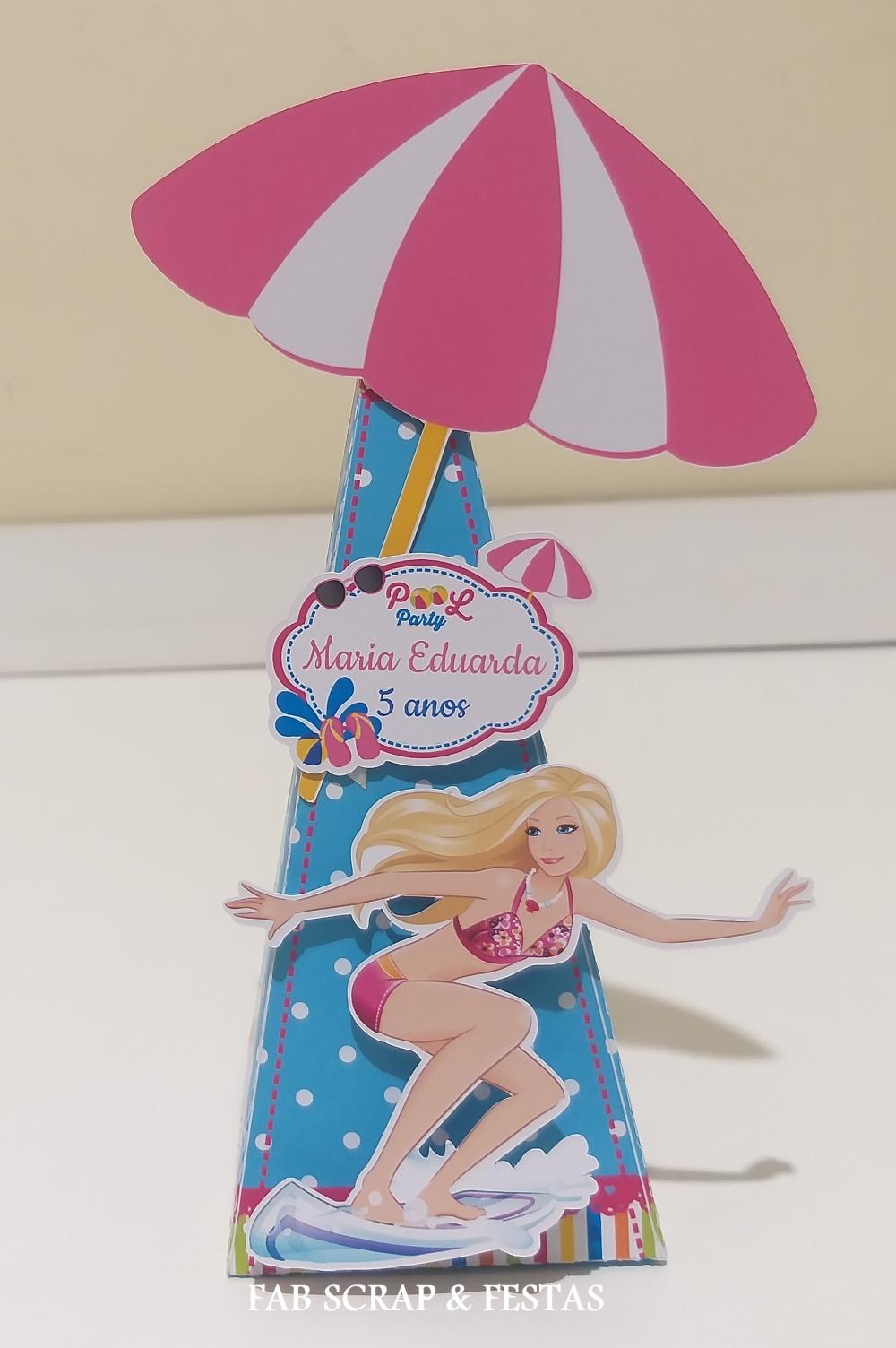 CAIXA PIRAMIDE BARBIE POOL PARTY