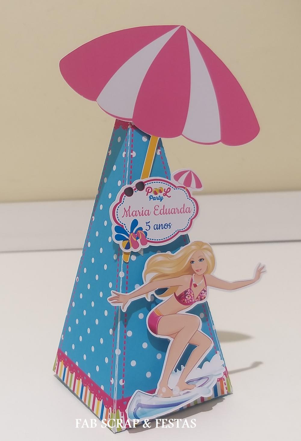 CAIXA PIRAMIDE BARBIE POOL PARTY