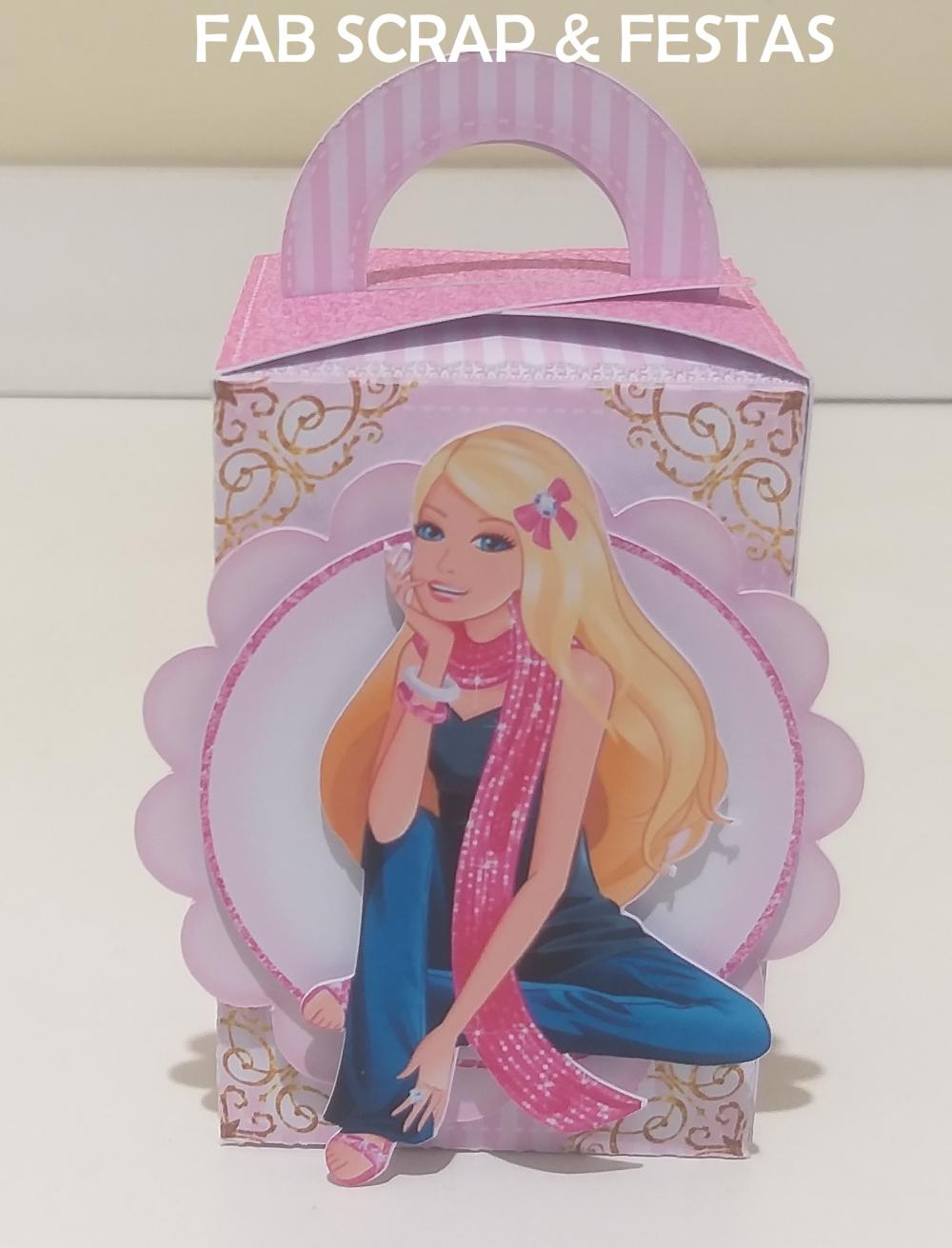 CAIXA CUBO ALTA COM ALÇA BARBIE