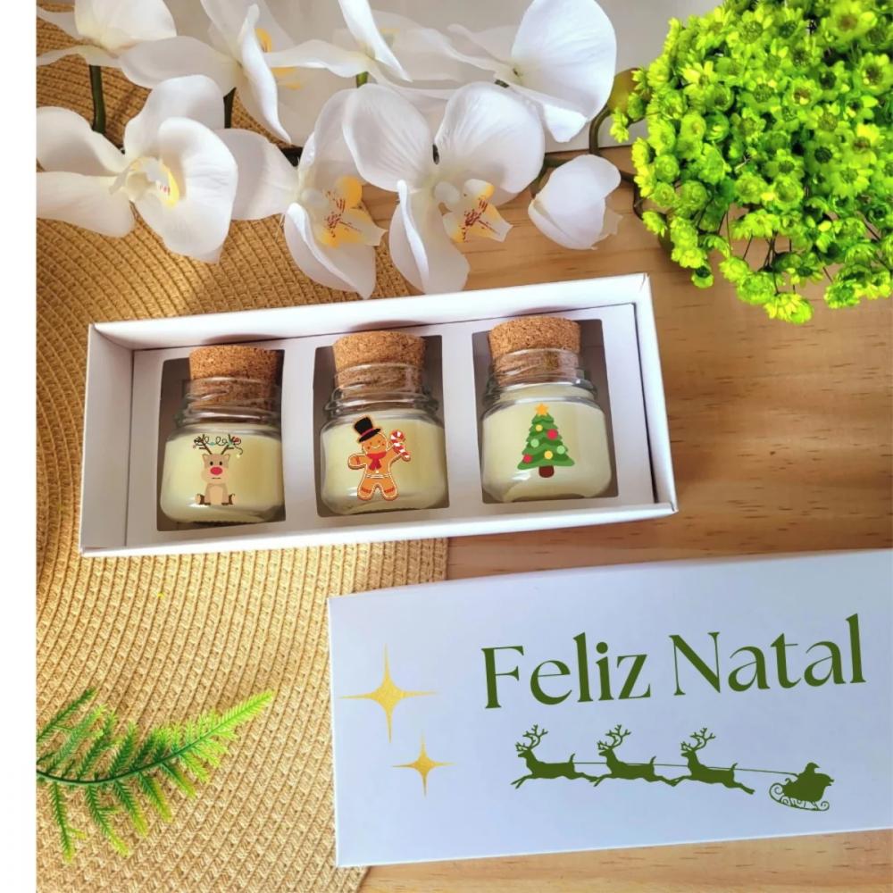 Kit Velas Aromáticas Feliz Natal