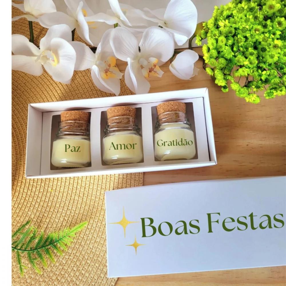 Kit Velas Aromáticas Feliz Natal