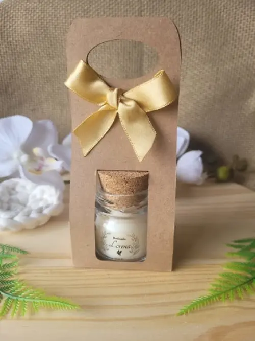 Mini Vela Aromática Batizado Personalizada