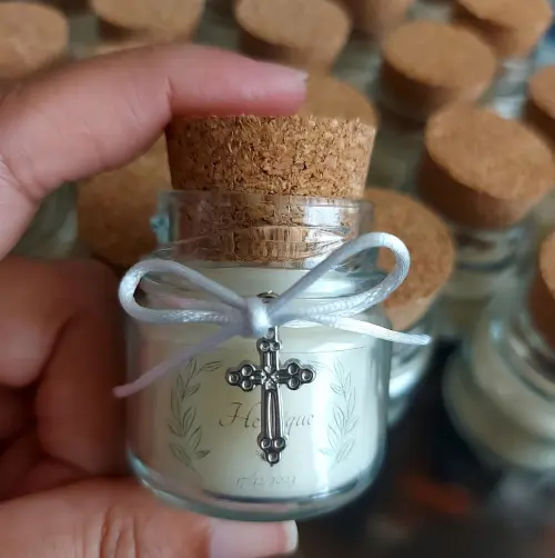 Mini Vela Aromática Personalizada Batizado