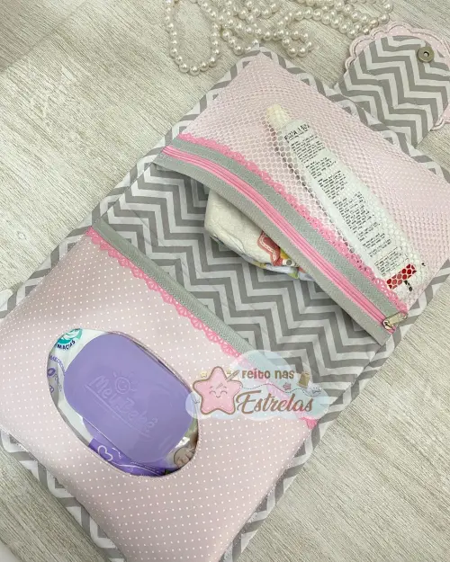 Necessaire porta fraldas estrela