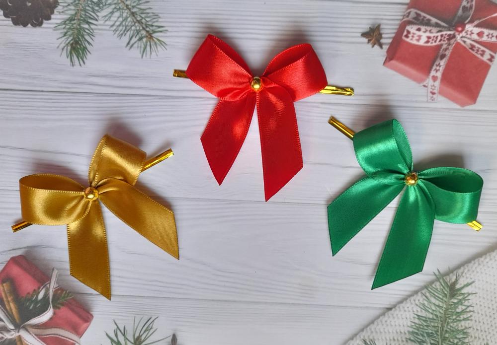 Laços de Cetim 8cm para Embalagens de Natal (5)