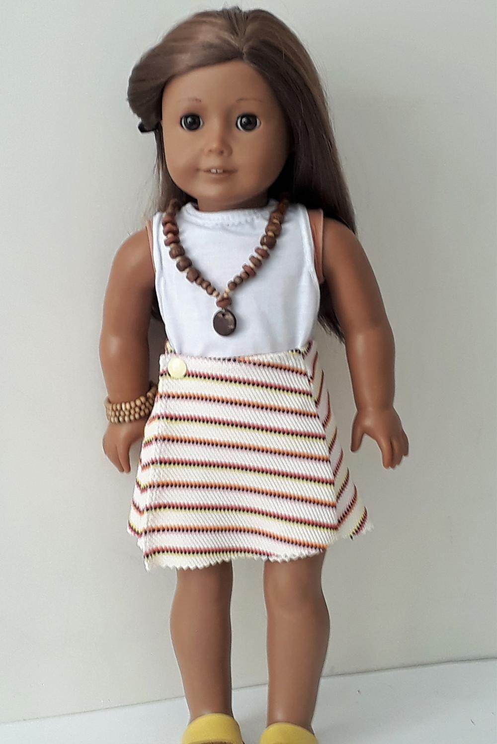 Saia "Listras" para American Girl