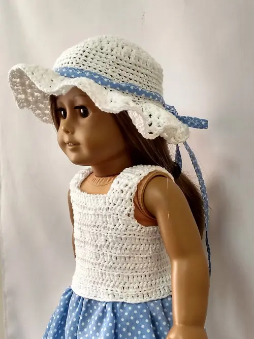 Vestido + chapéu Croche