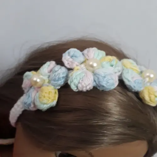 Faixa de cabelo "Florzinha" (Boneca e criança)