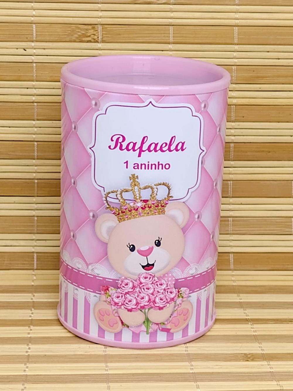 Cofrinho personalizado ursinha princesa