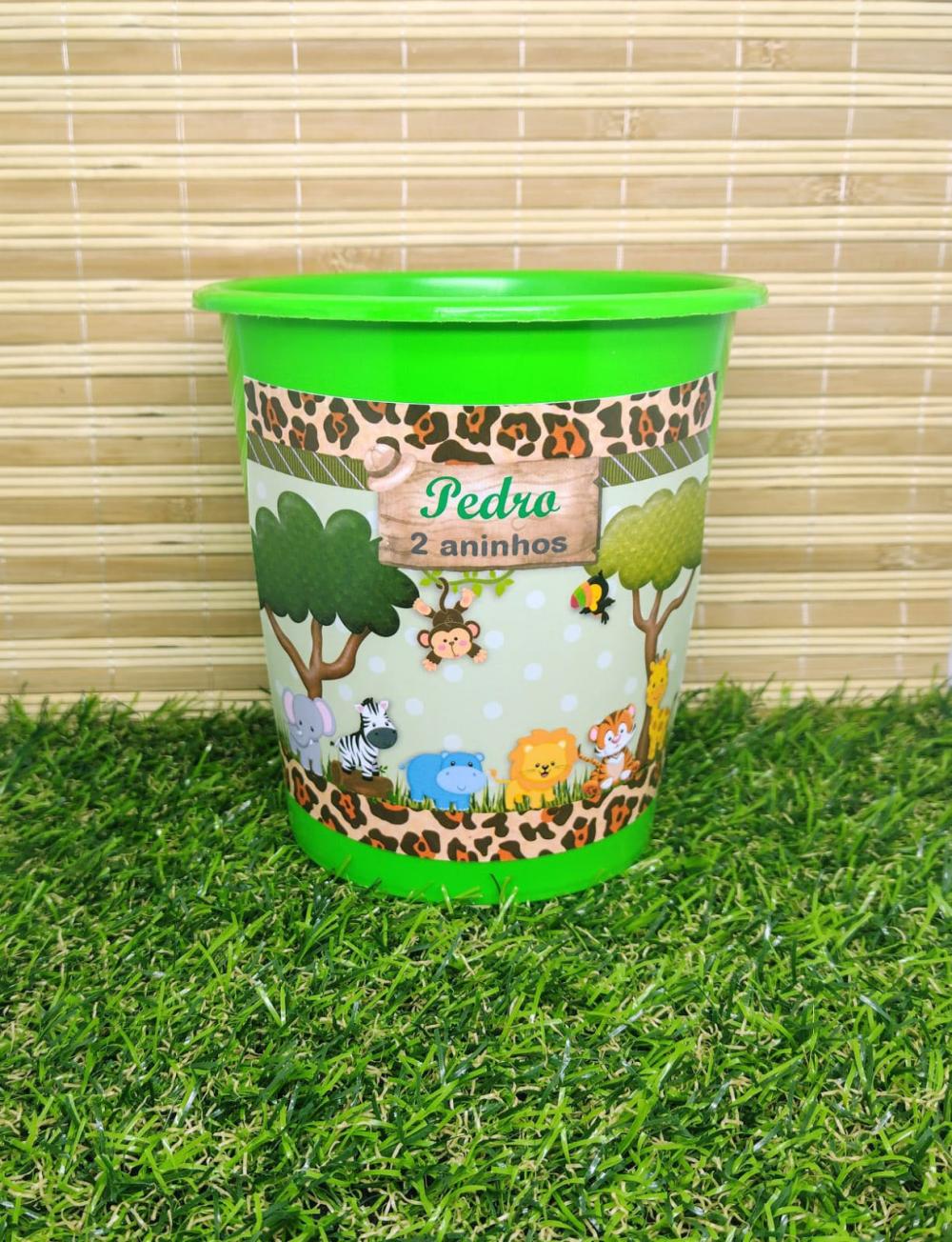 Balde de Pipoca Personalizado Safari 1 L