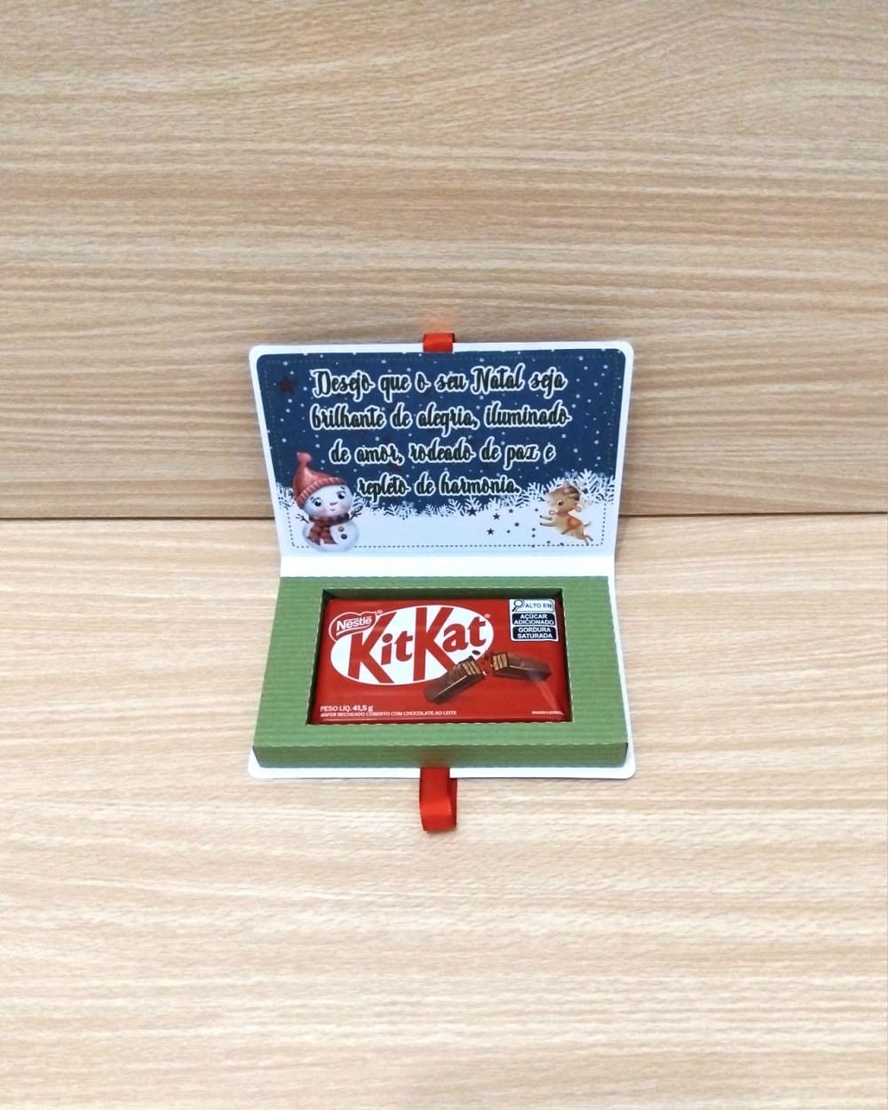 caixinha para kit kat lembrancinha de natal